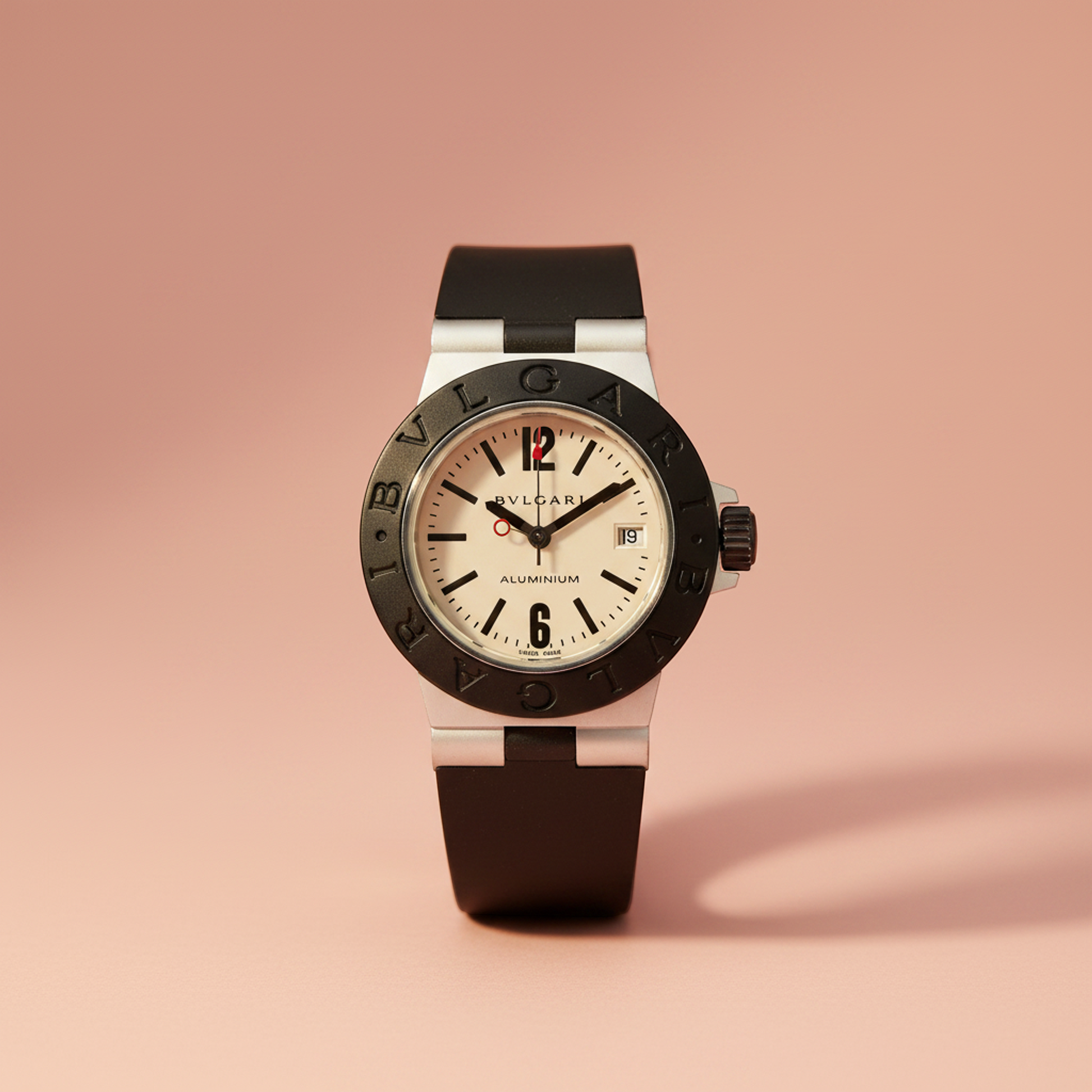 BVLGARI Aluminum Rubber Quartz Ladies Watch AL29A