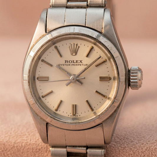 ROLEX Oyster Perpetual 6623 Steel Automatic Ladies Watch Vintage