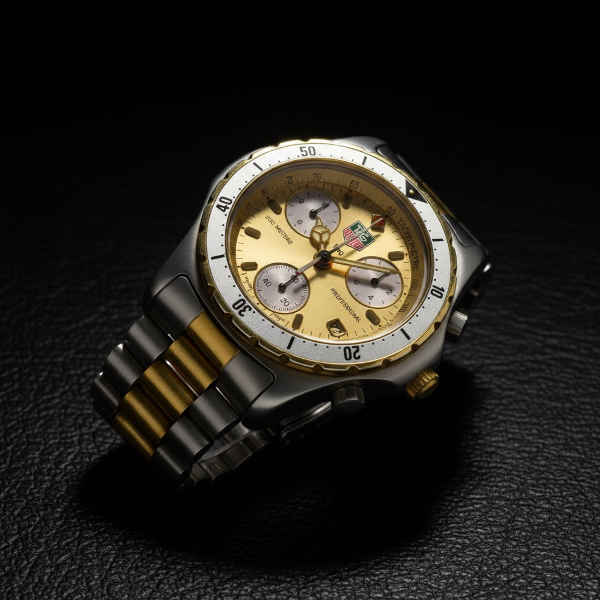 TAG HEUER 2000 Professional Chronograph Gold Plated Steel Watch CE1121