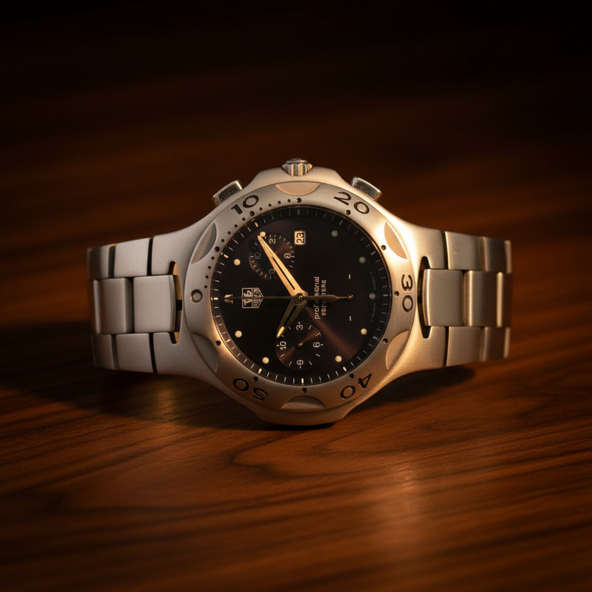 TAG HEUER Kirium Chronograph Steel Quartz Mens Watch CL1110 Polished