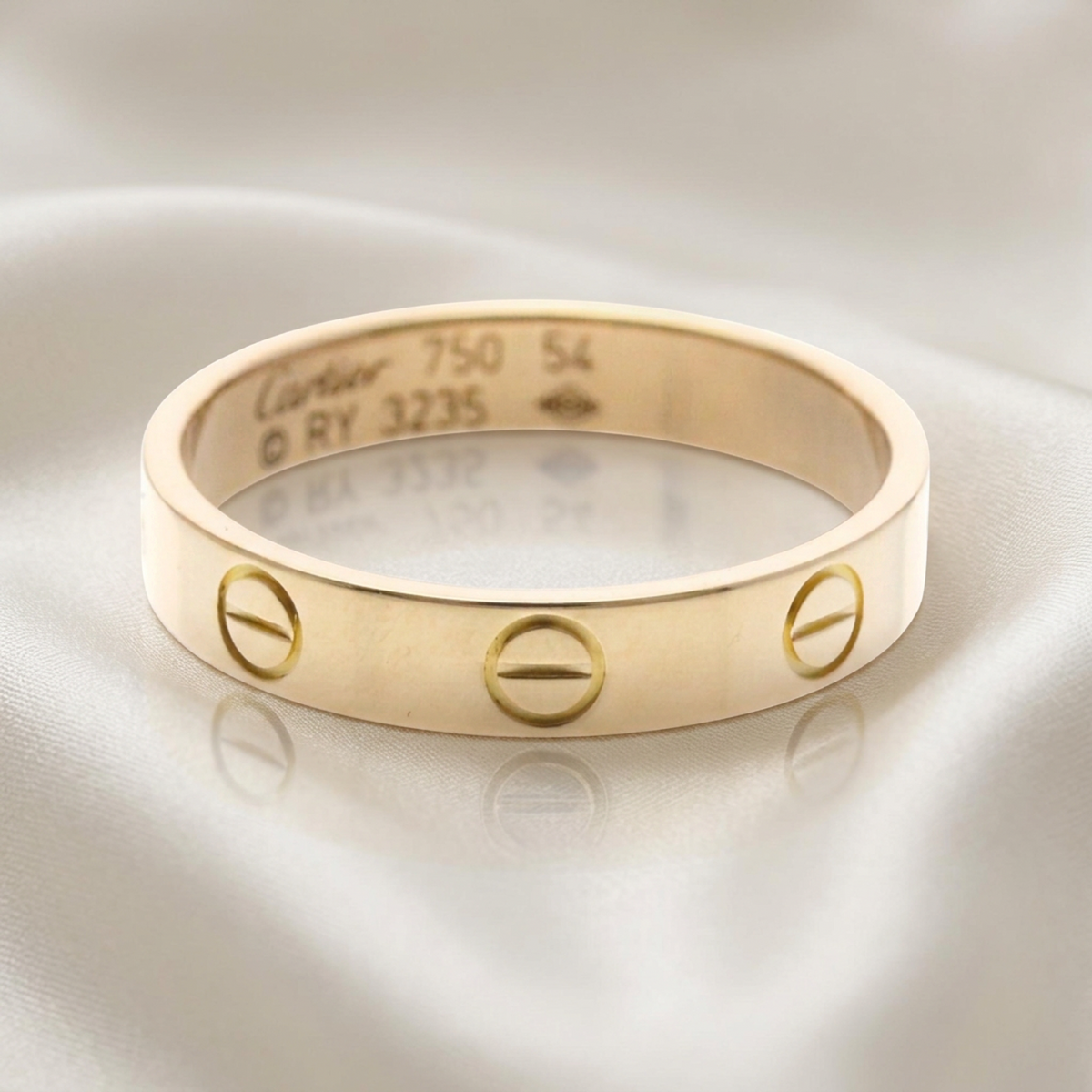 Cartier Mini Love Ring Pink Gold (18K) Fashion No Stone Band Ring Pink Gold