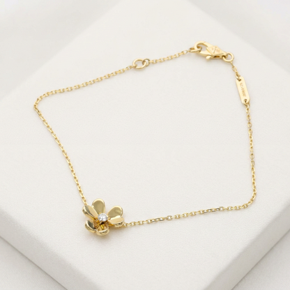 Van Cleef & Arpels Frivole Mini Bracelet Yellow Gold (18K) Diamond Polished
