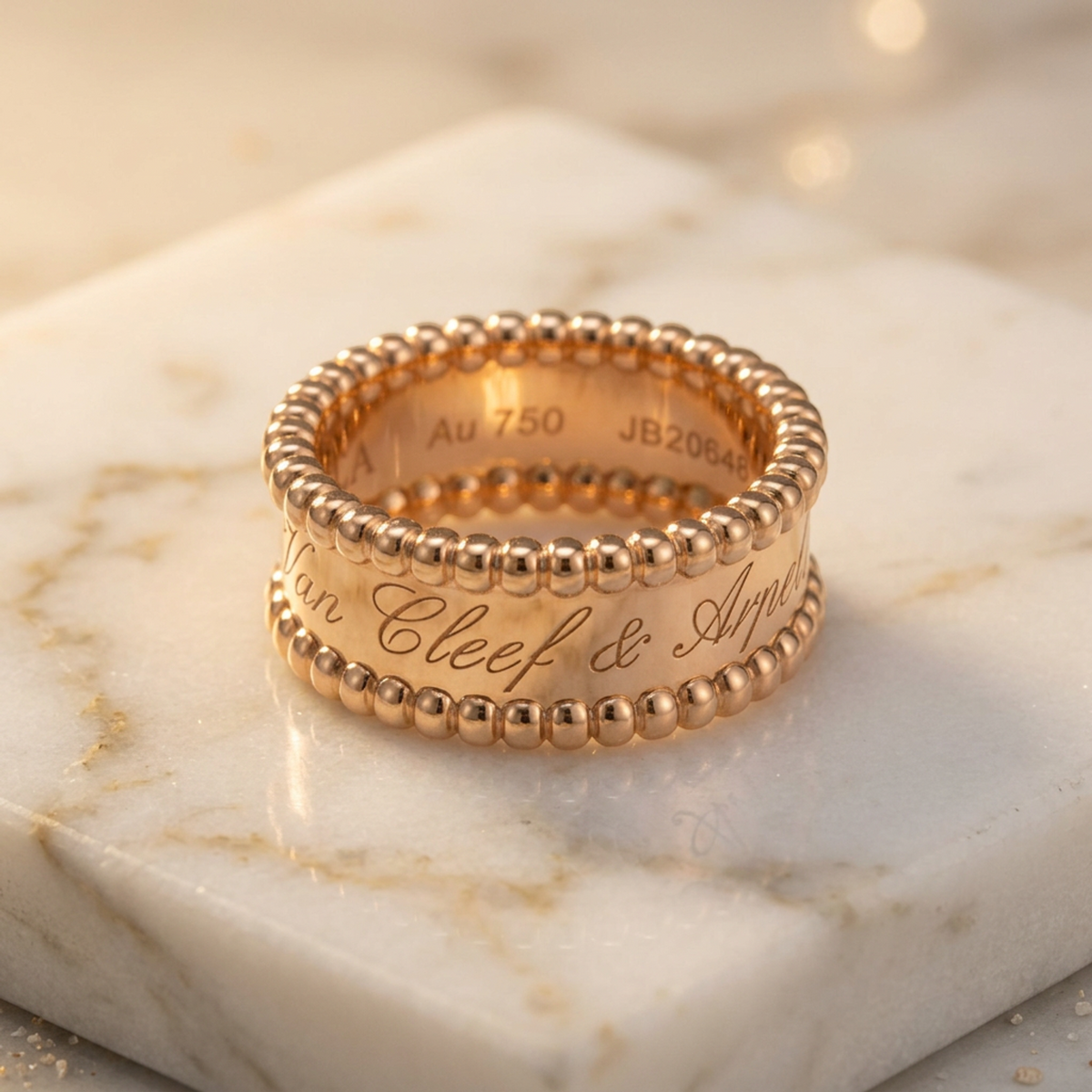 Van Cleef & Arpels Perlee Ring Pink Gold (18K) Fashion No Stone Polished