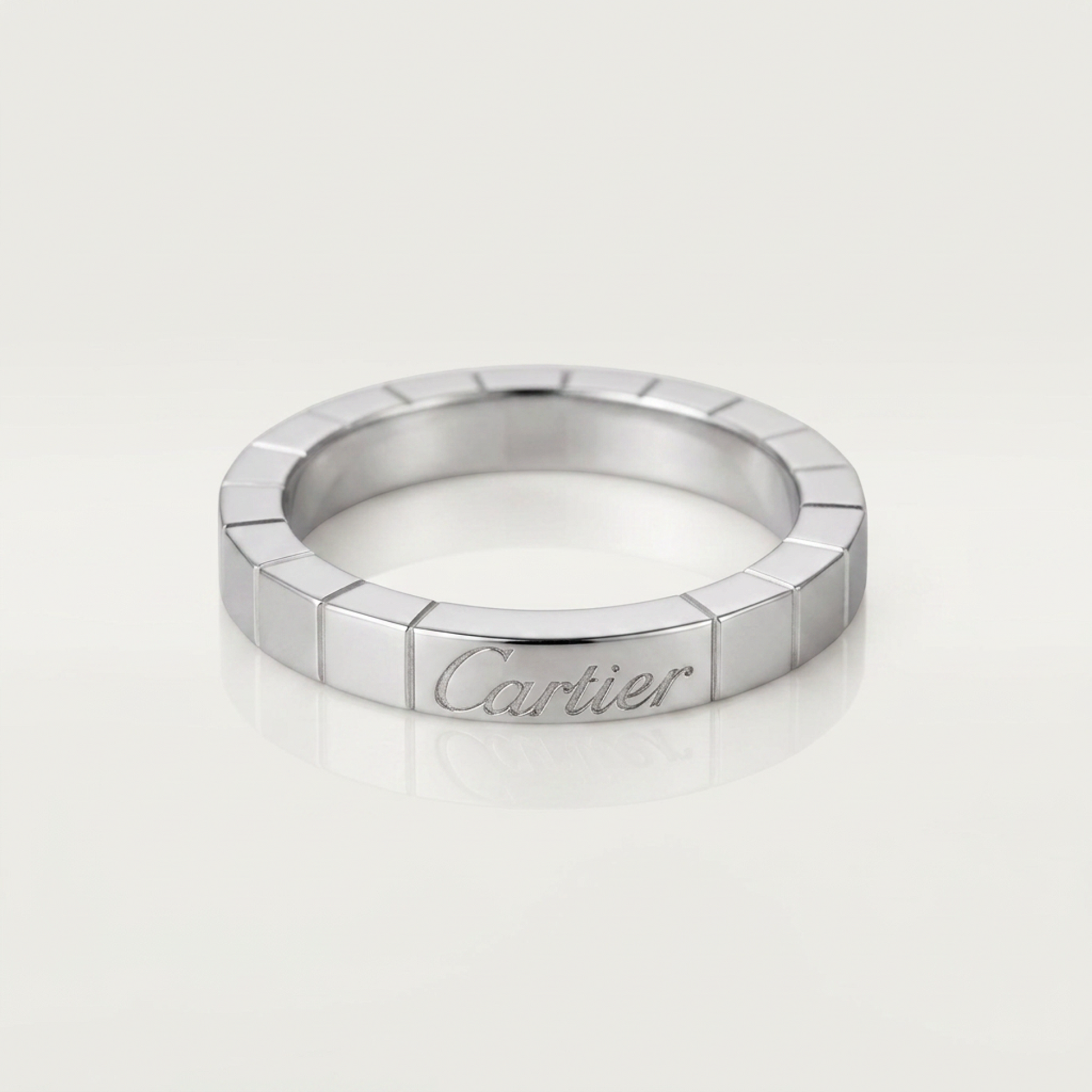 CARTIER Lanieres Ring White Gold (18K) Fashion No Stone Polished