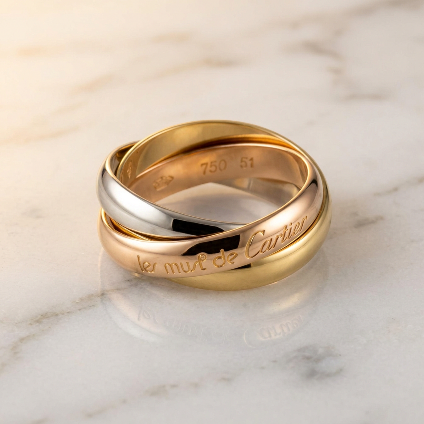 CARTIER Trinity Ring Yellow Gold (18K),Pink Gold (18K),White Gold (18K) Polished