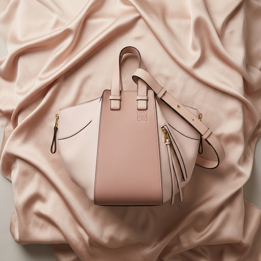 Loewe Hammock Small 387.30TS35 Women's Leather Handbag,Shoulder Bag Light Pink,Pink Beige