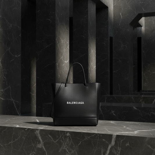 Balenciaga Shopping Bag S 597860 Men,Women Leather Shoulder Bag,Tote Bag Black