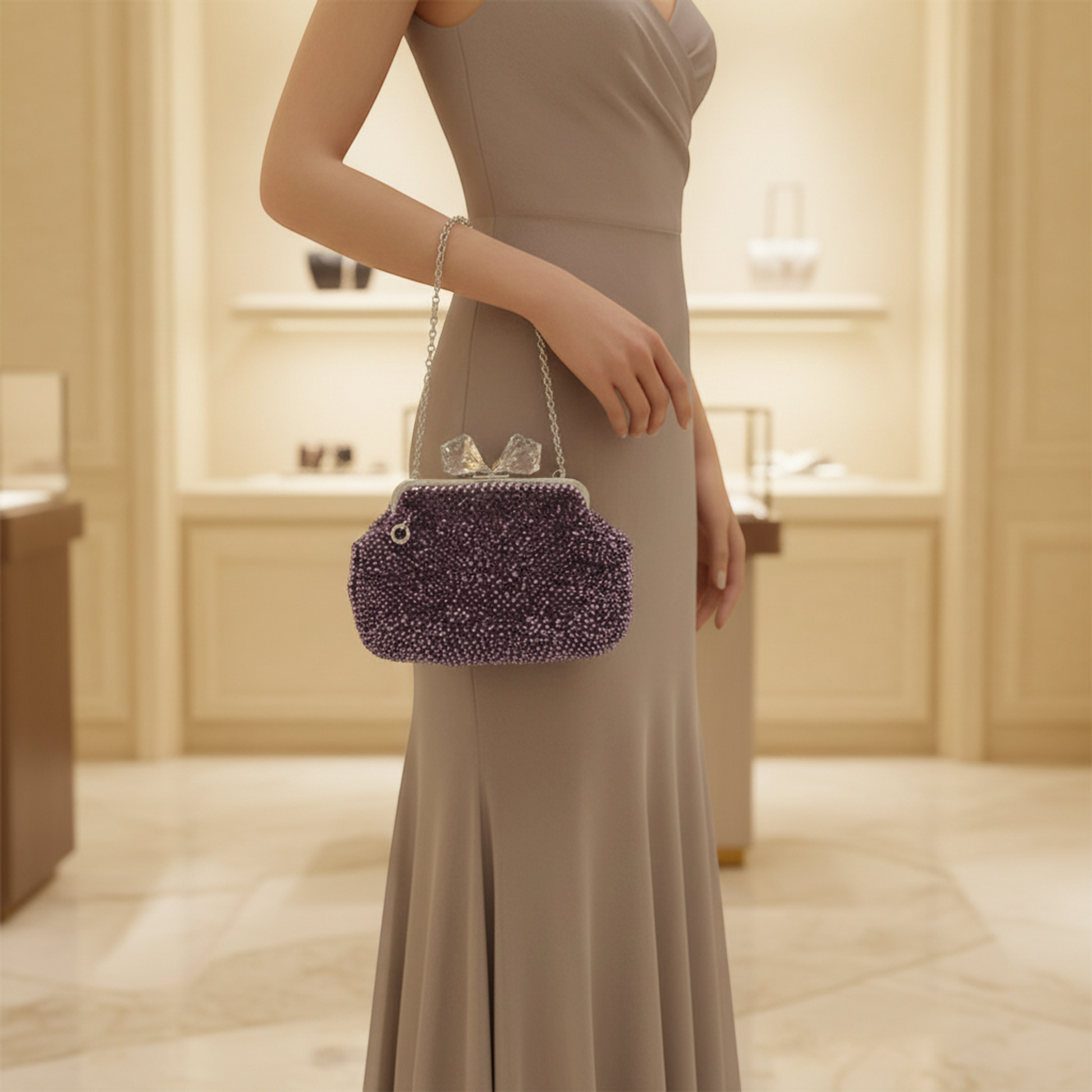 Anteprima Chain Shoulder Bag Women's Wire Handbag,Shoulder Bag Purple