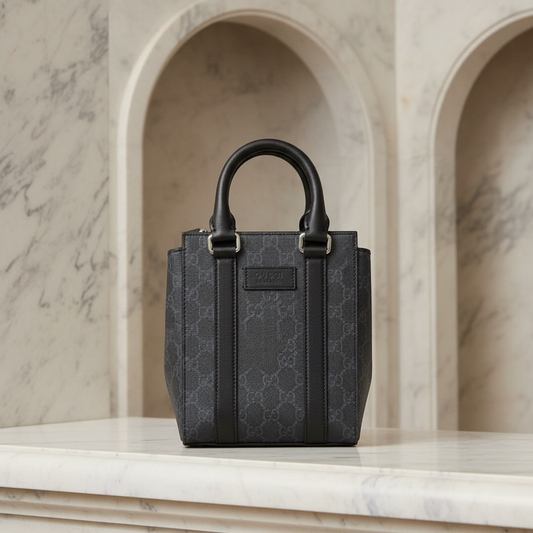 Gucci 696010 Men,Women GG Supreme,Leather Handbag,Shoulder Bag Black