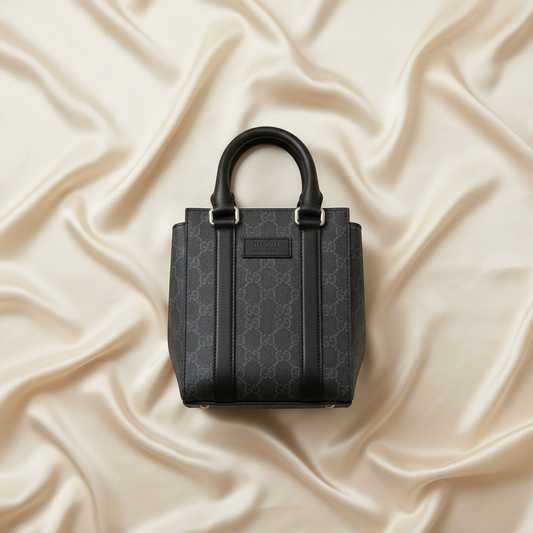 Gucci 696010 Men,Women GG Supreme,Leather Handbag,Shoulder Bag Black