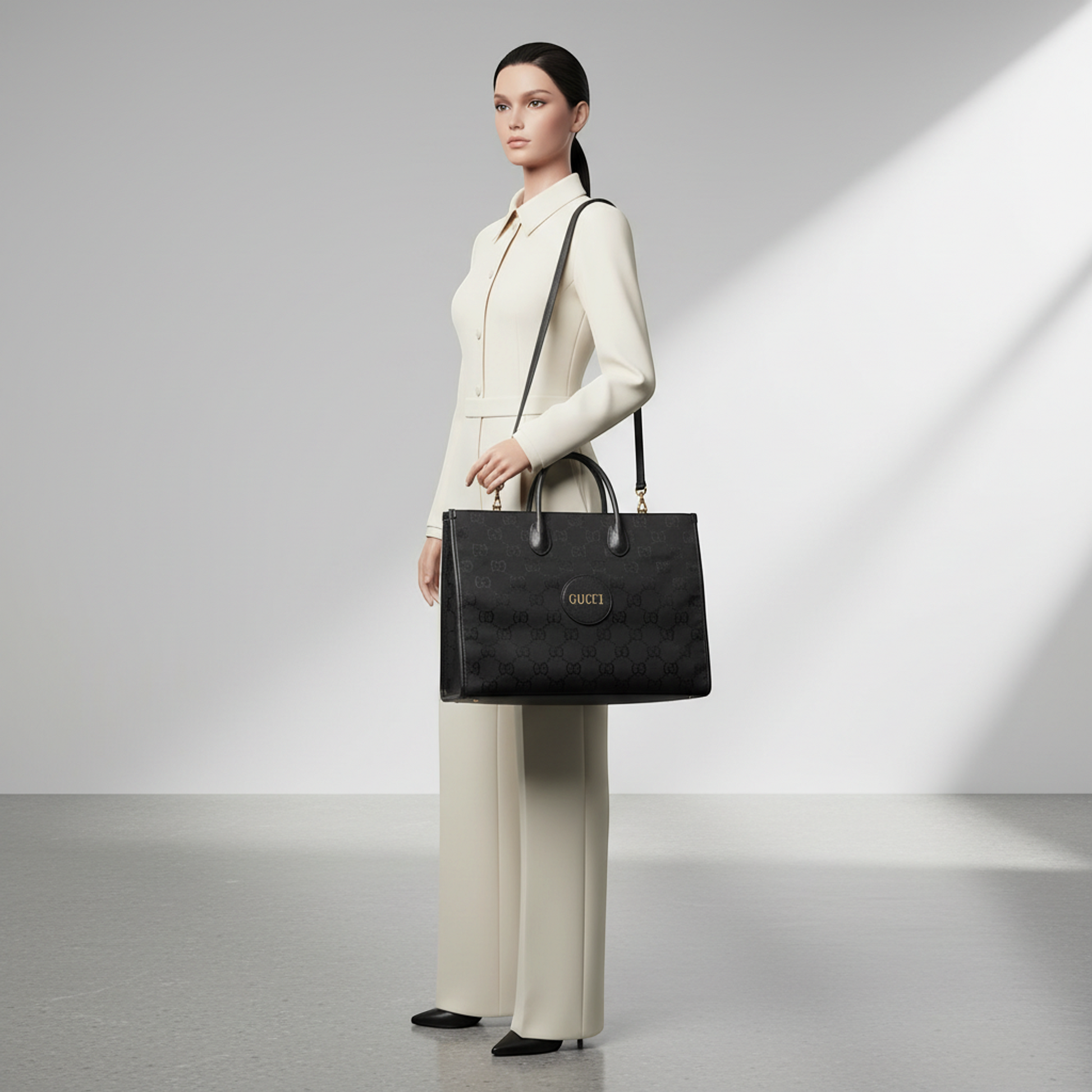 Gucci Off The Grid GG 630353 Men,Women Nylon Canvas,Leather Handbag,Shoulder Bag Black