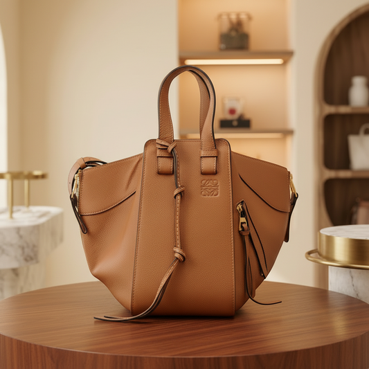 Loewe Hammock Small Women's Leather Handbag,Shoulder Bag Brown