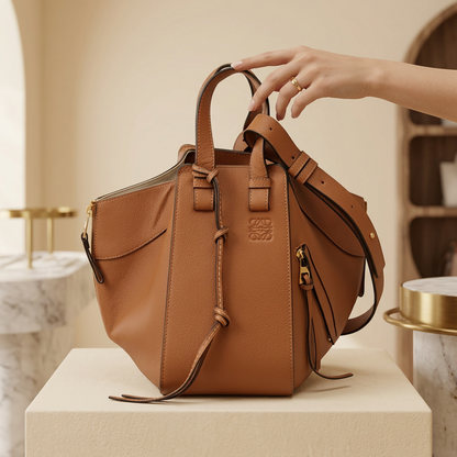 Loewe Hammock Small Women's Leather Handbag,Shoulder Bag Brown