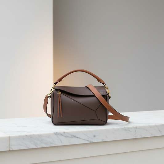 Loewe Hammock Small Women's Leather Handbag,Shoulder Bag Camel,Dark Purple,Gray