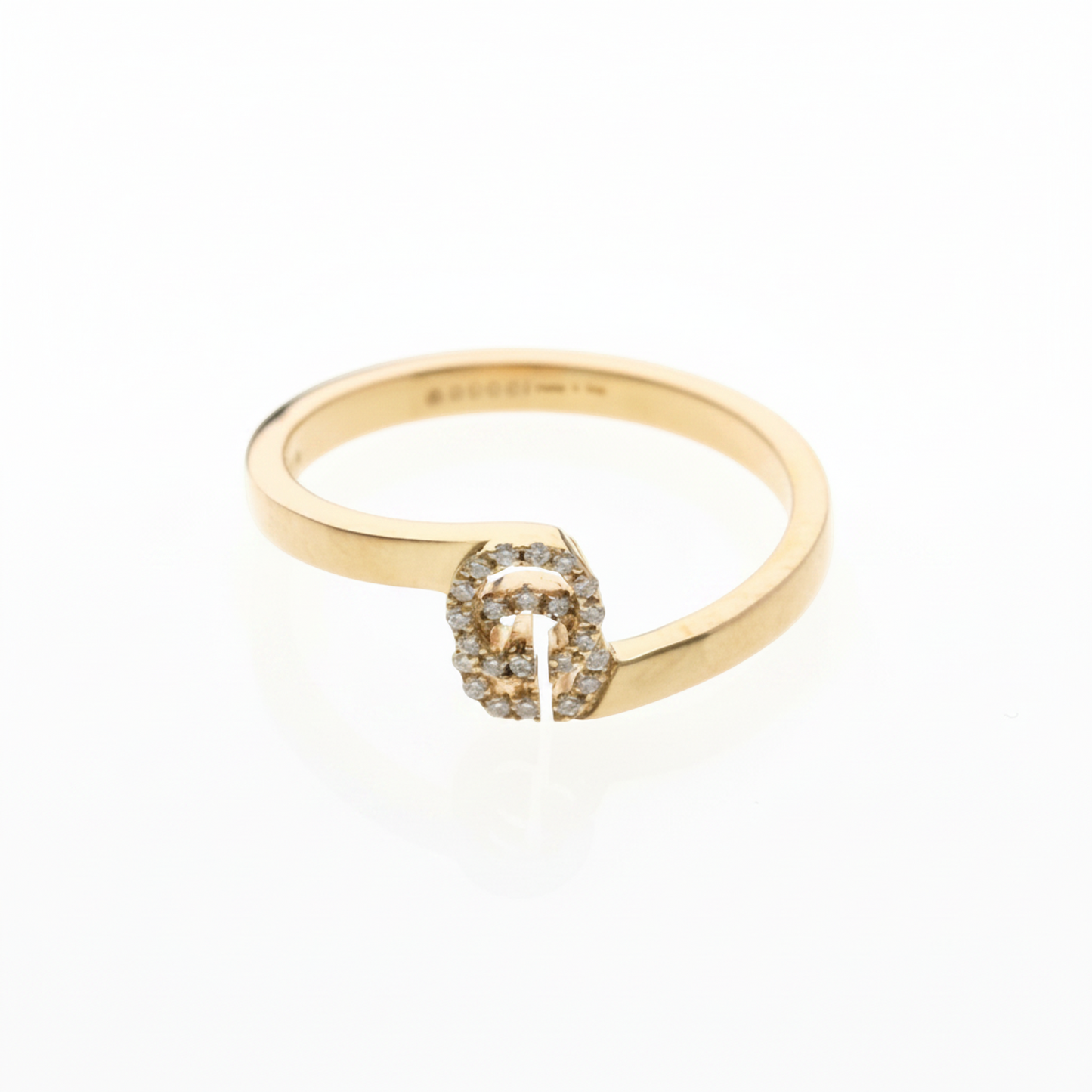 Gucci GG Running Ring Pink Gold (18K) Fashion Diamond Band Ring Pink Gold