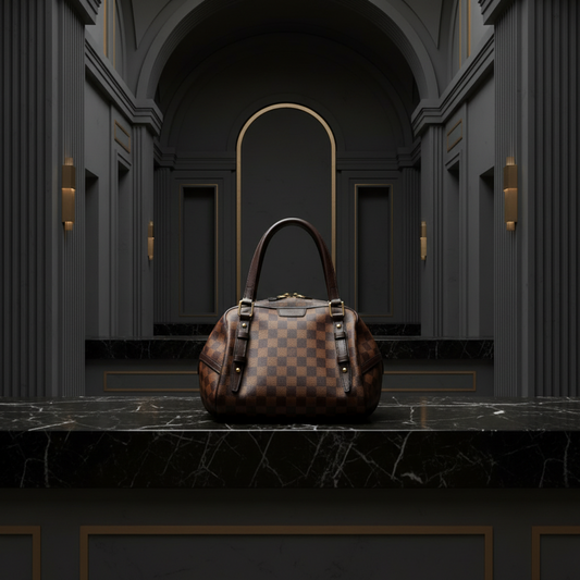 Louis Vuitton Damier Rivington PM N41157 Women's Shoulder Bag Ebene