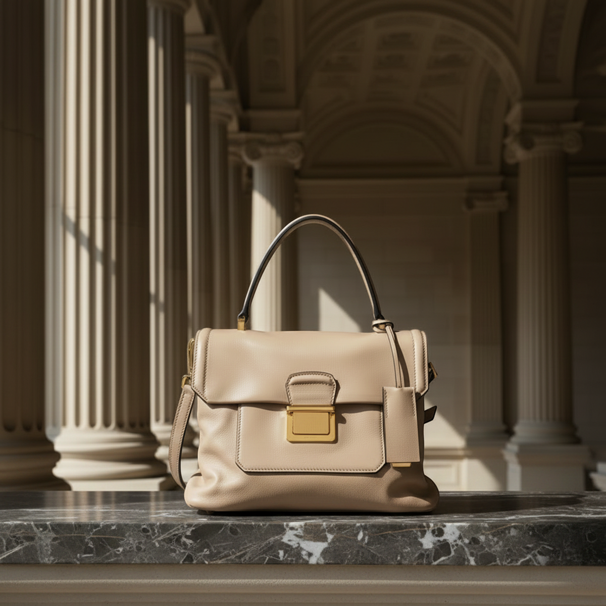Miu Miu Women's Leather Handbag,Shoulder Bag Light Beige