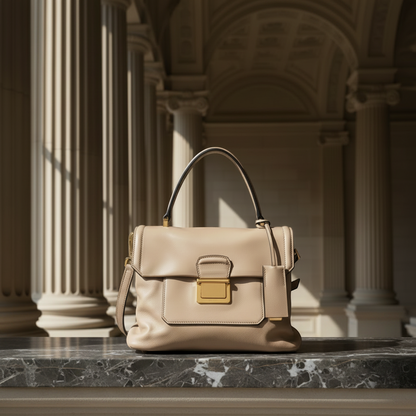 Miu Miu Women's Leather Handbag,Shoulder Bag Light Beige