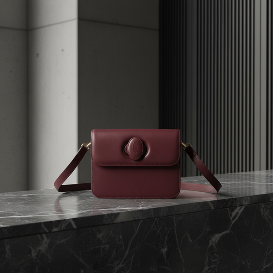 Cartier Must Women's Leather Shoulder Bag Bordeaux