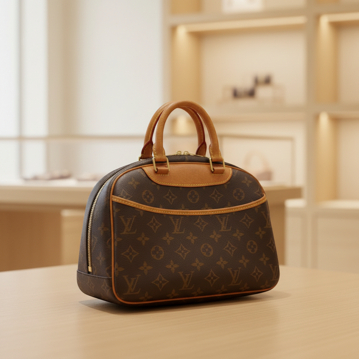 Louis Vuitton Monogram Trouville M42228 Women's Handbag Monogram