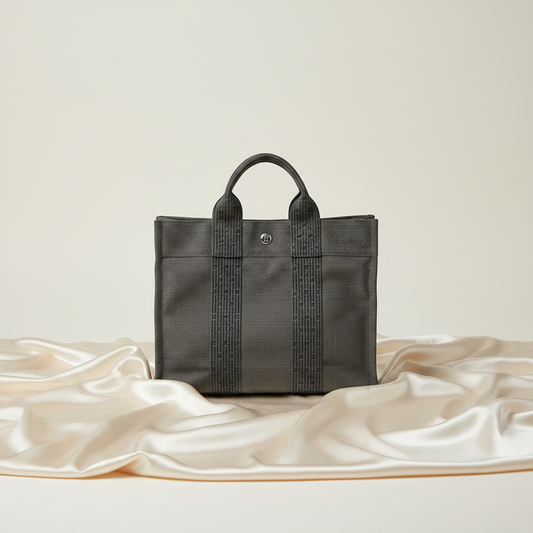 Hermes Her Line PM Women,Men Polyamide,Polyester Tote Bag Black,Gray