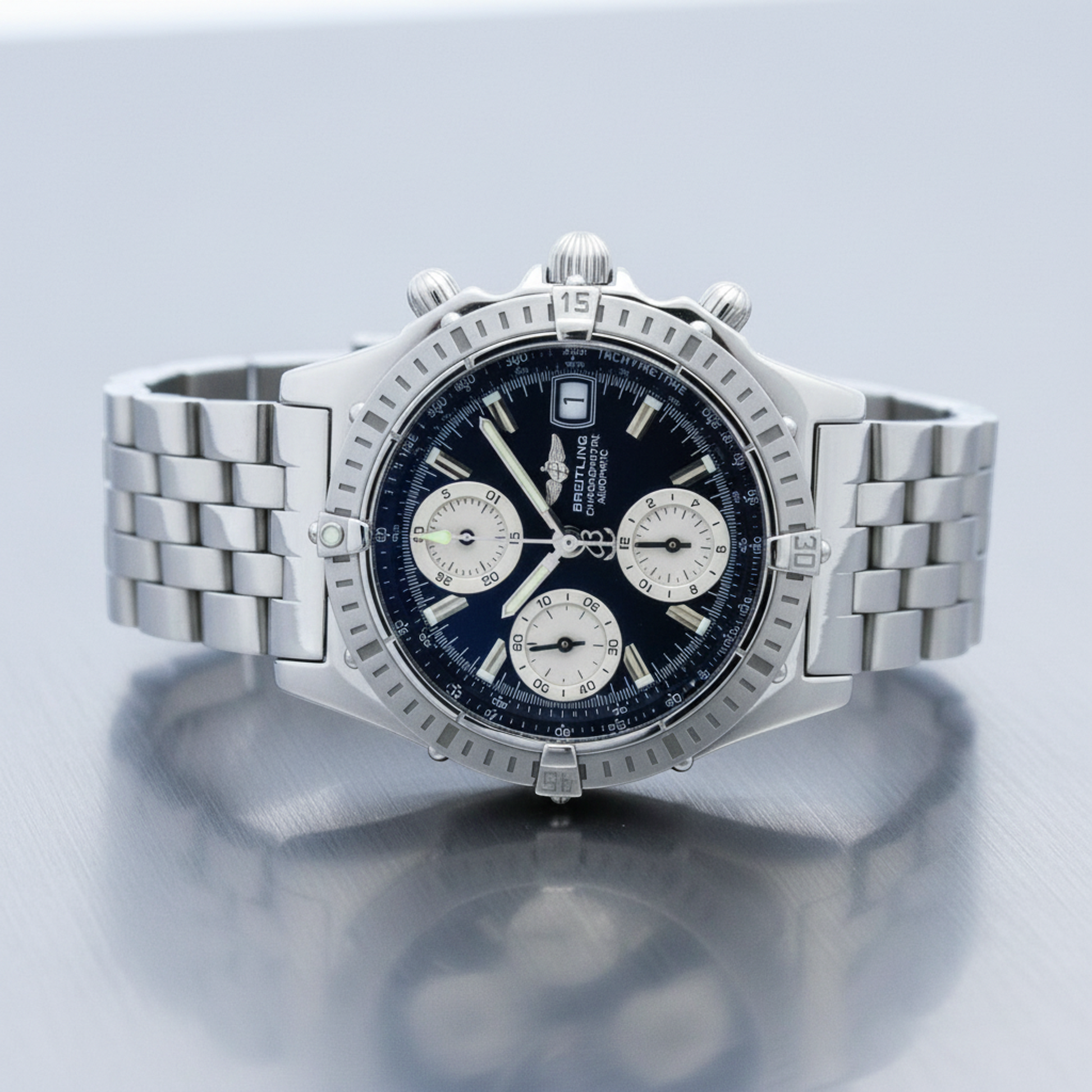 BREITLING Chronomat Steel Automatic Mens Watch A13352 Polished