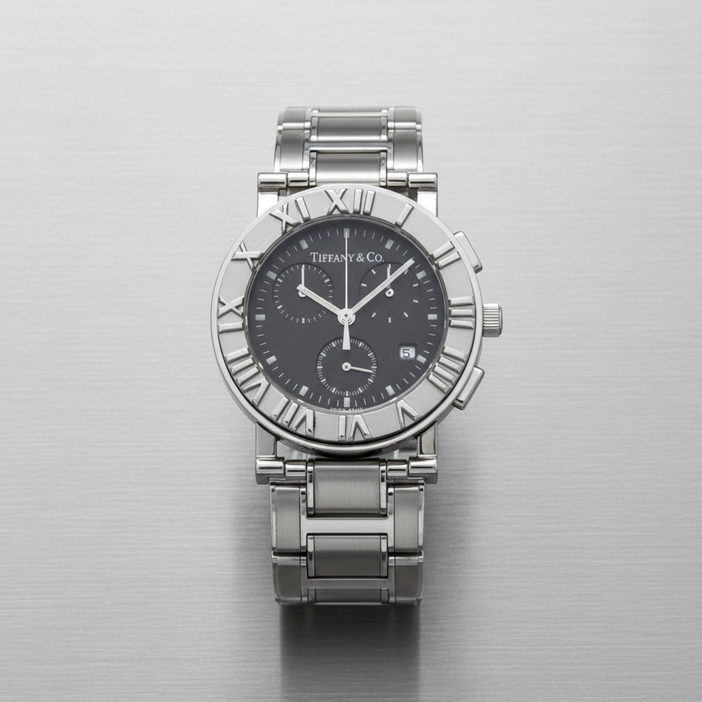 TIFFANY Atlas Chronograph Quartz Watch Z0002.32.10A11A00A Polished