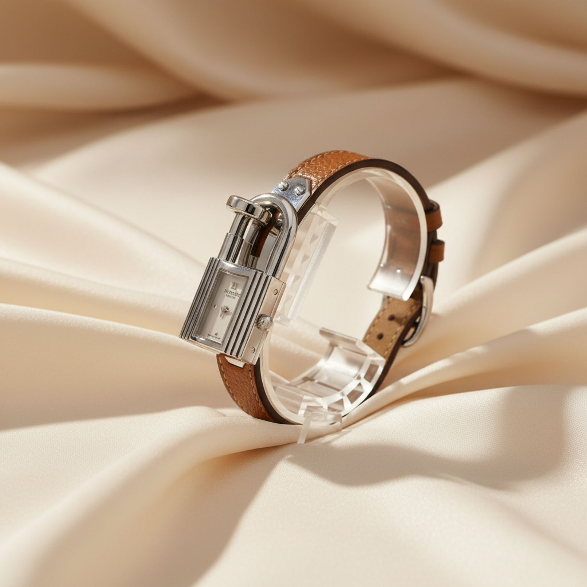 HERMES Kelly Stainless Steel Leather Quartz Ladies Watch KE1.210