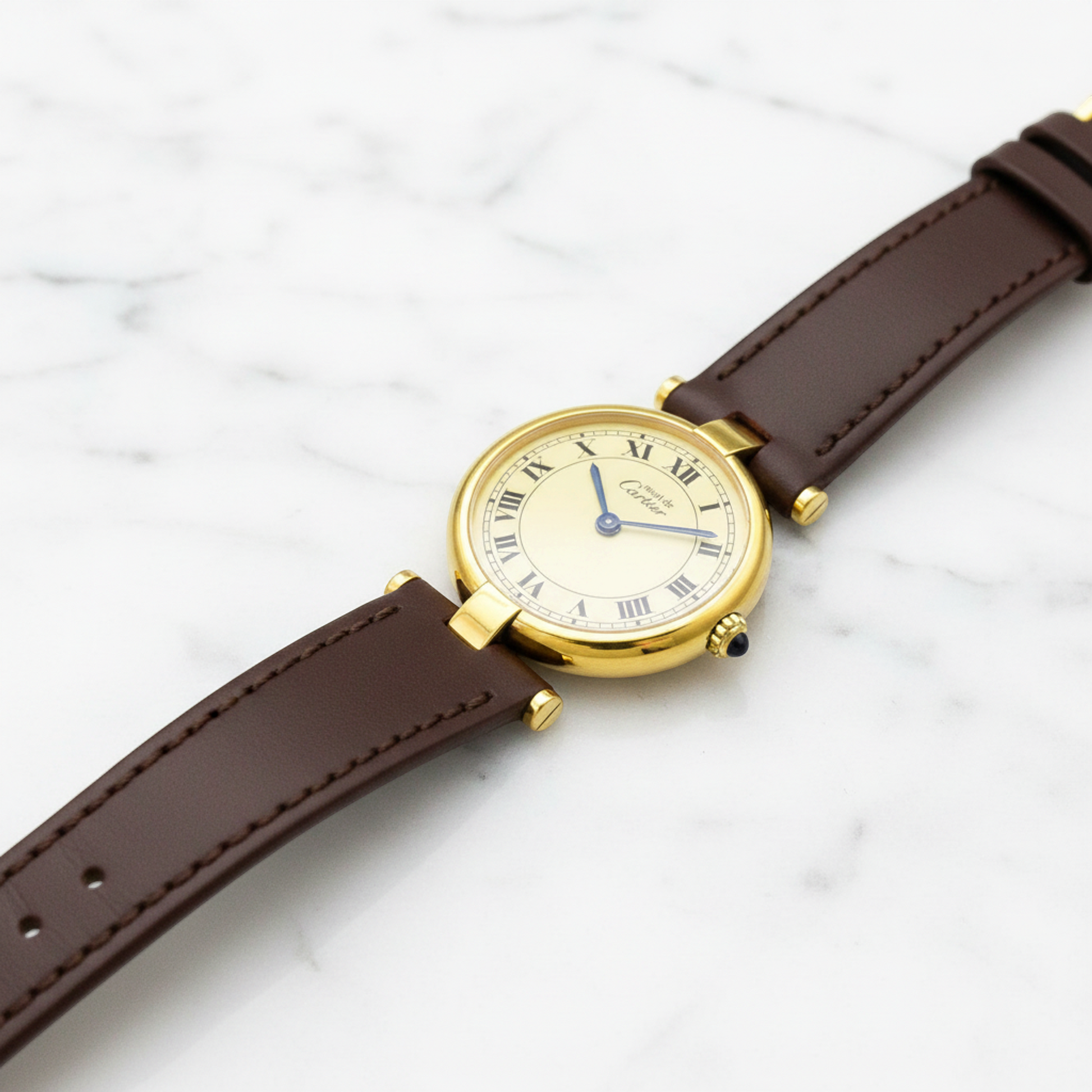 Cartier Must Quartz Gold Plated Women's Dress/Formal