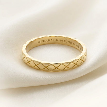 Chanel Coco Crush Ring Mini Model Yellow Gold (18K) Fashion No Stone Band Ring Gold