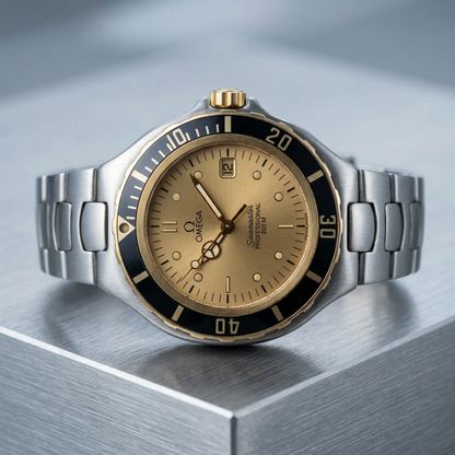 OMEGA Seamaster Professional 18K Gold Steel Watch 396.1042 Polished