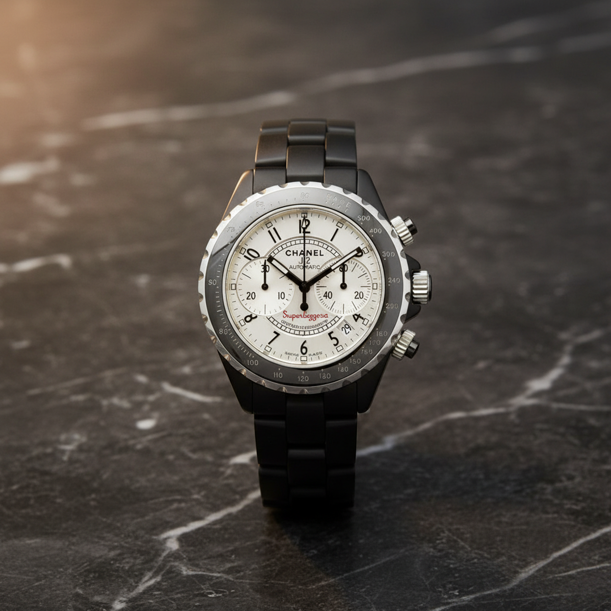 CHANEL J12 Super Leggera Chronograph Aluminium Rubber Watch H2039