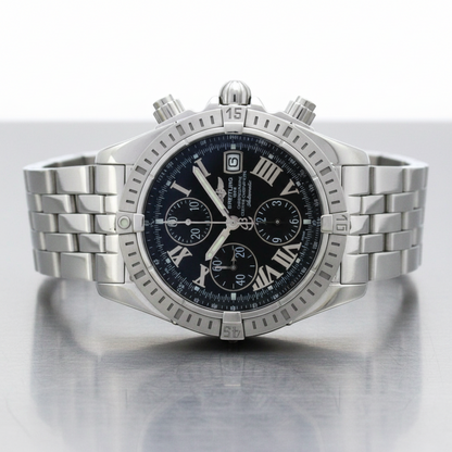 BREITLING Chronomat Evolution Steel Automatic Watch A13356 Polished
