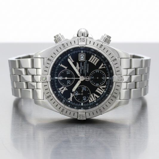 BREITLING Chronomat Evolution Steel Automatic Watch A13356 Polished