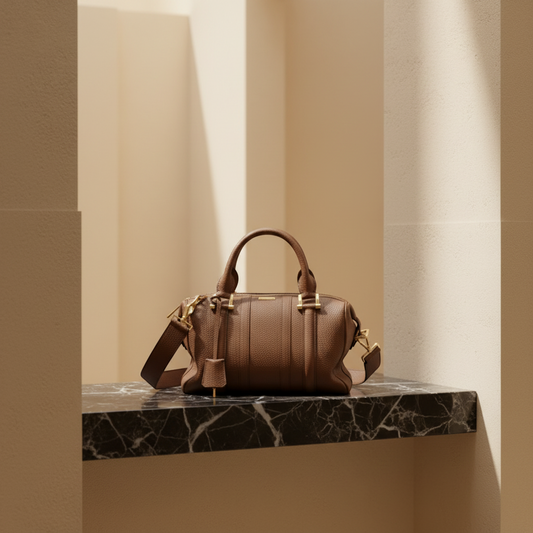 Burberry Small Boston Bag Women,Men Leather Handbag,Shoulder Bag Brown