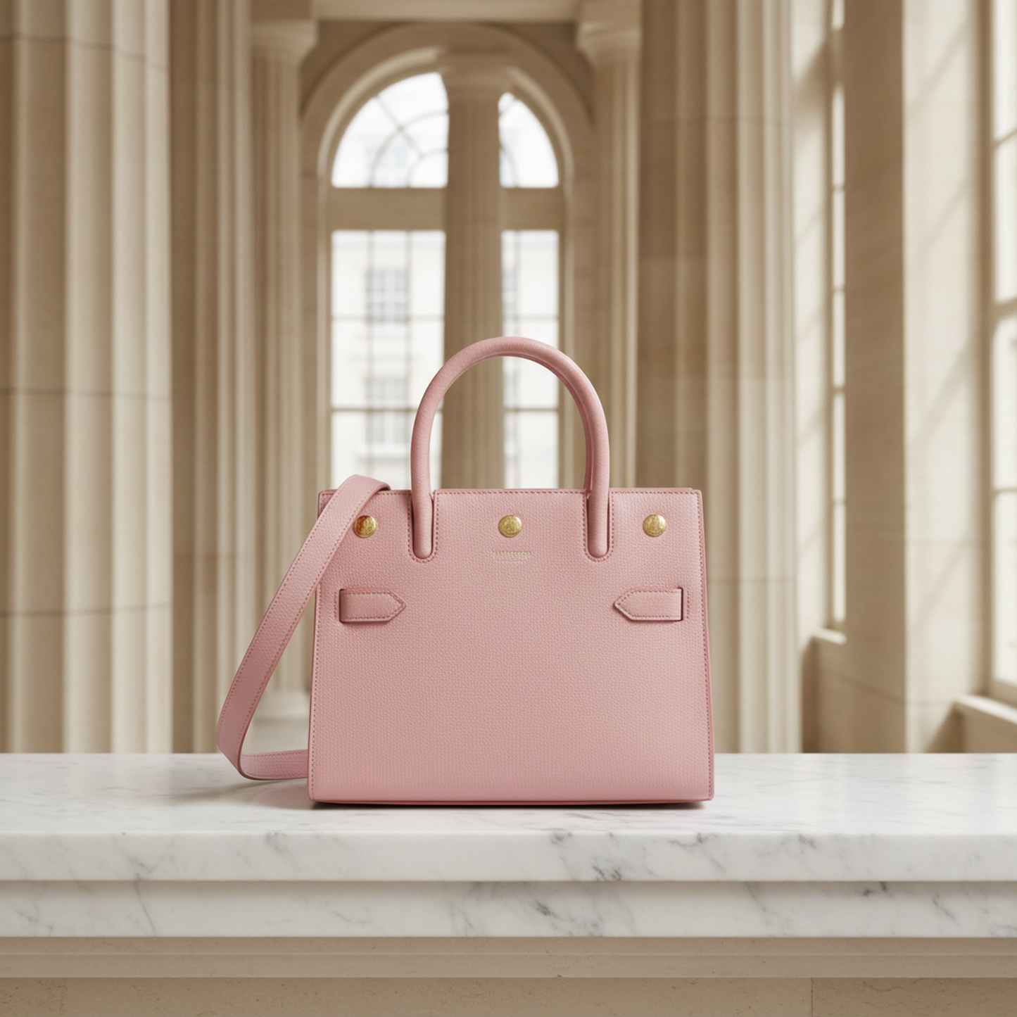 Burberry Title Bag Women's Leather Handbag,Shoulder Bag Pink