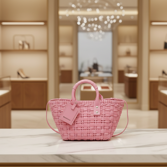Balenciaga Bistro XS 671342 Women's Leather Handbag,Shoulder Bag Pink