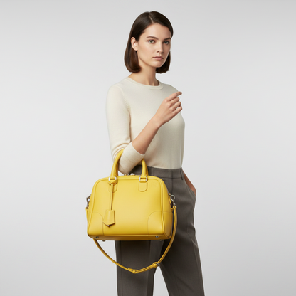 Loewe Amazona 75 Medium 301.30.L03 Women,Men Leather Handbag,Shoulder Bag Yellow