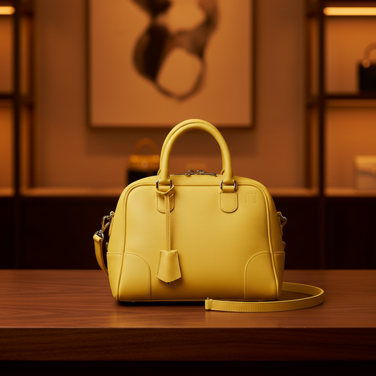 Loewe Amazona 75 Medium 301.30.L03 Women,Men Leather Handbag,Shoulder Bag Yellow