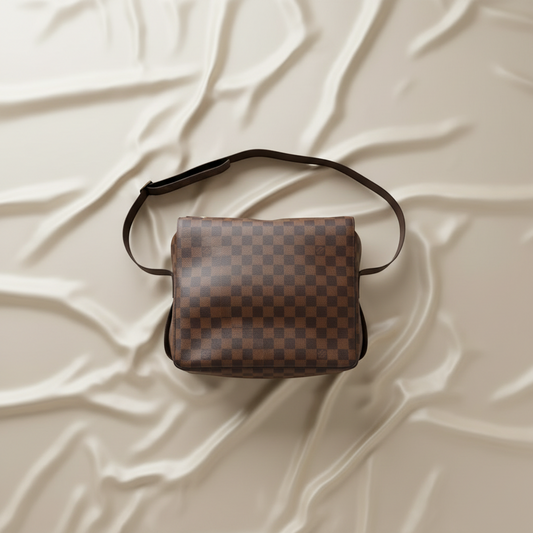 Louis Vuitton Damier Naviglio N45255 Men's Shoulder Bag Brown