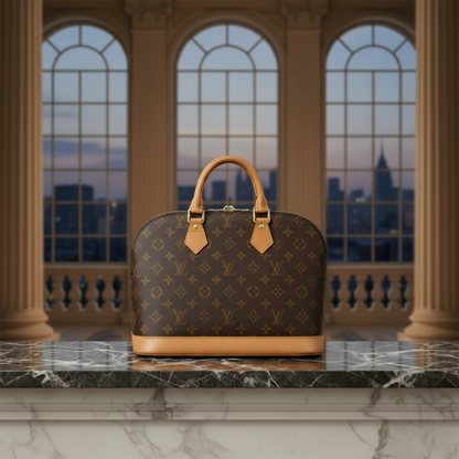 Louis Vuitton Monogram Alma M51130 Women's Handbag Brown
