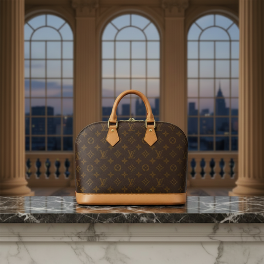 Louis Vuitton Monogram Alma M51130 Women's Handbag Brown