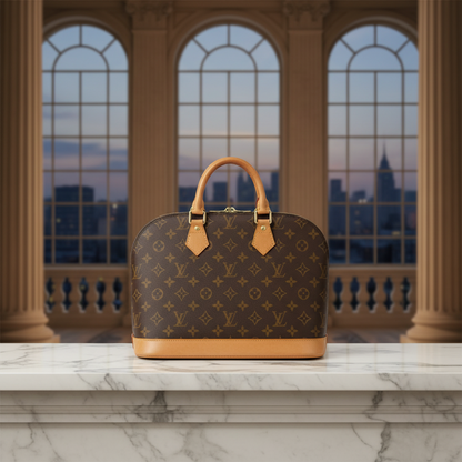 Louis Vuitton Monogram Alma M51130 Women's Handbag Brown