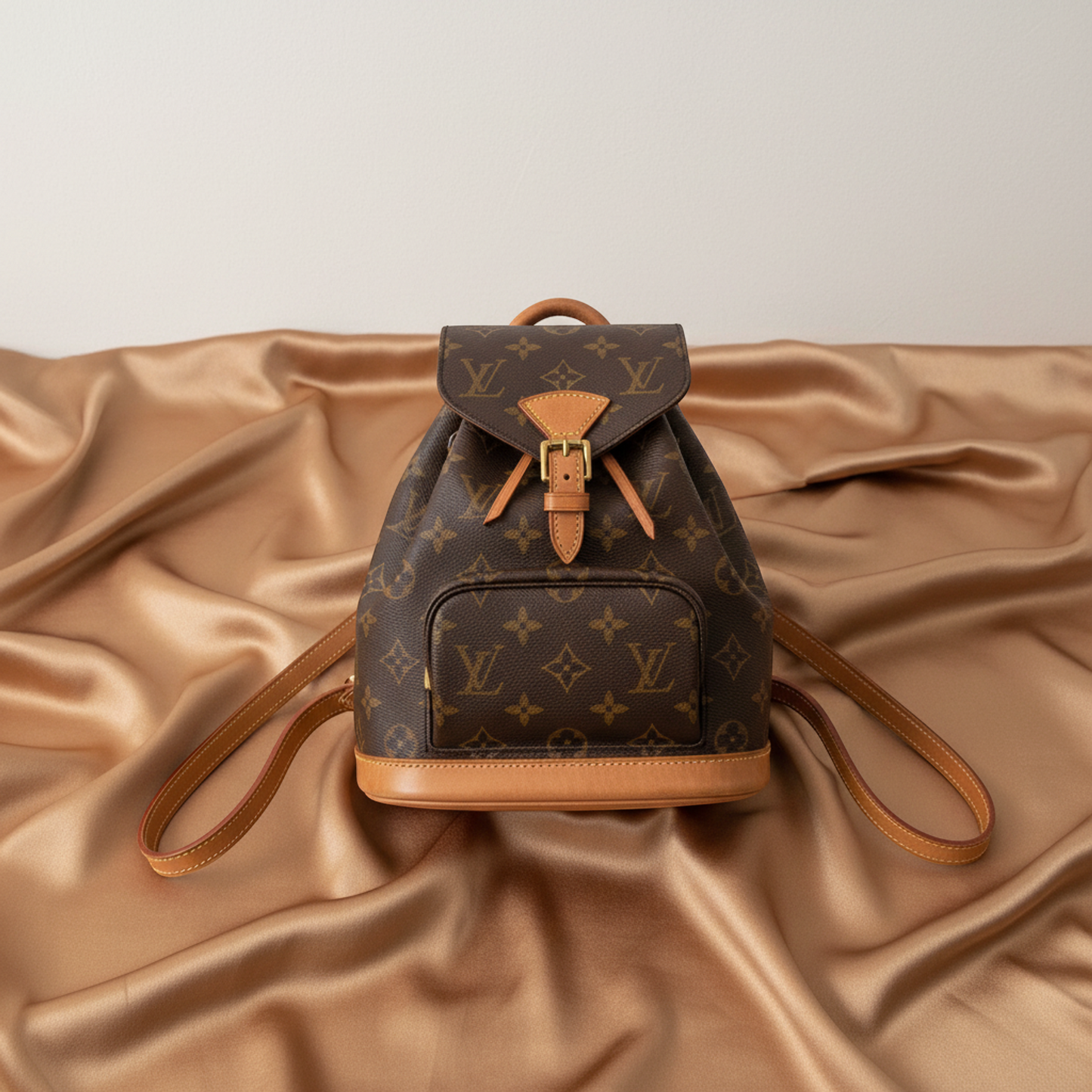 Louis Vuitton Monogram Mini Monsuri M51137 Women's Backpack Brown