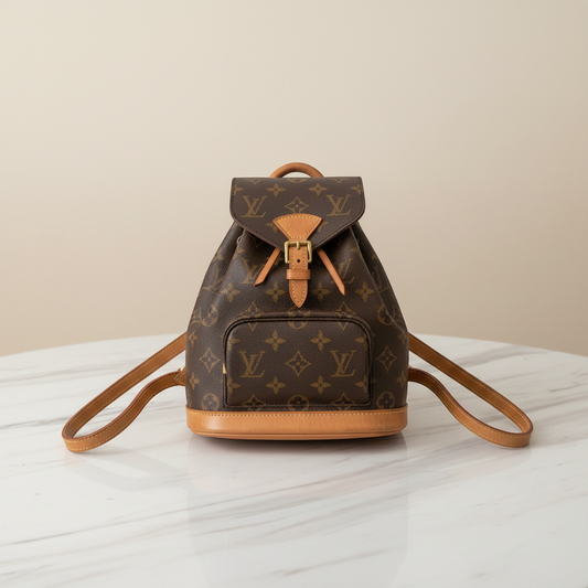 Louis Vuitton Monogram Mini Monsuri M51137 Women's Backpack Brown