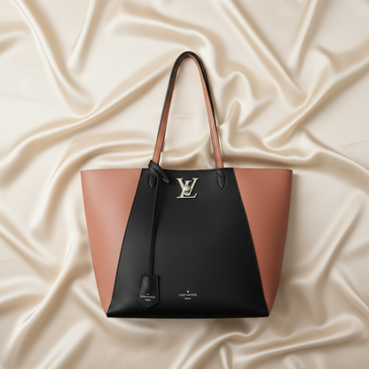 Louis Vuitton Lock Me Cabas M42288 Women's Tote Bag Black,Pink