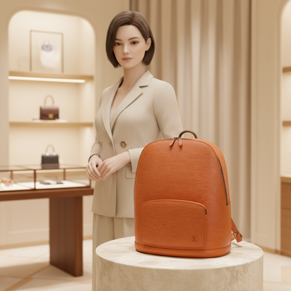 Louis Vuitton Epi Gobelin M52293 Women's Backpack Kenyan Brown