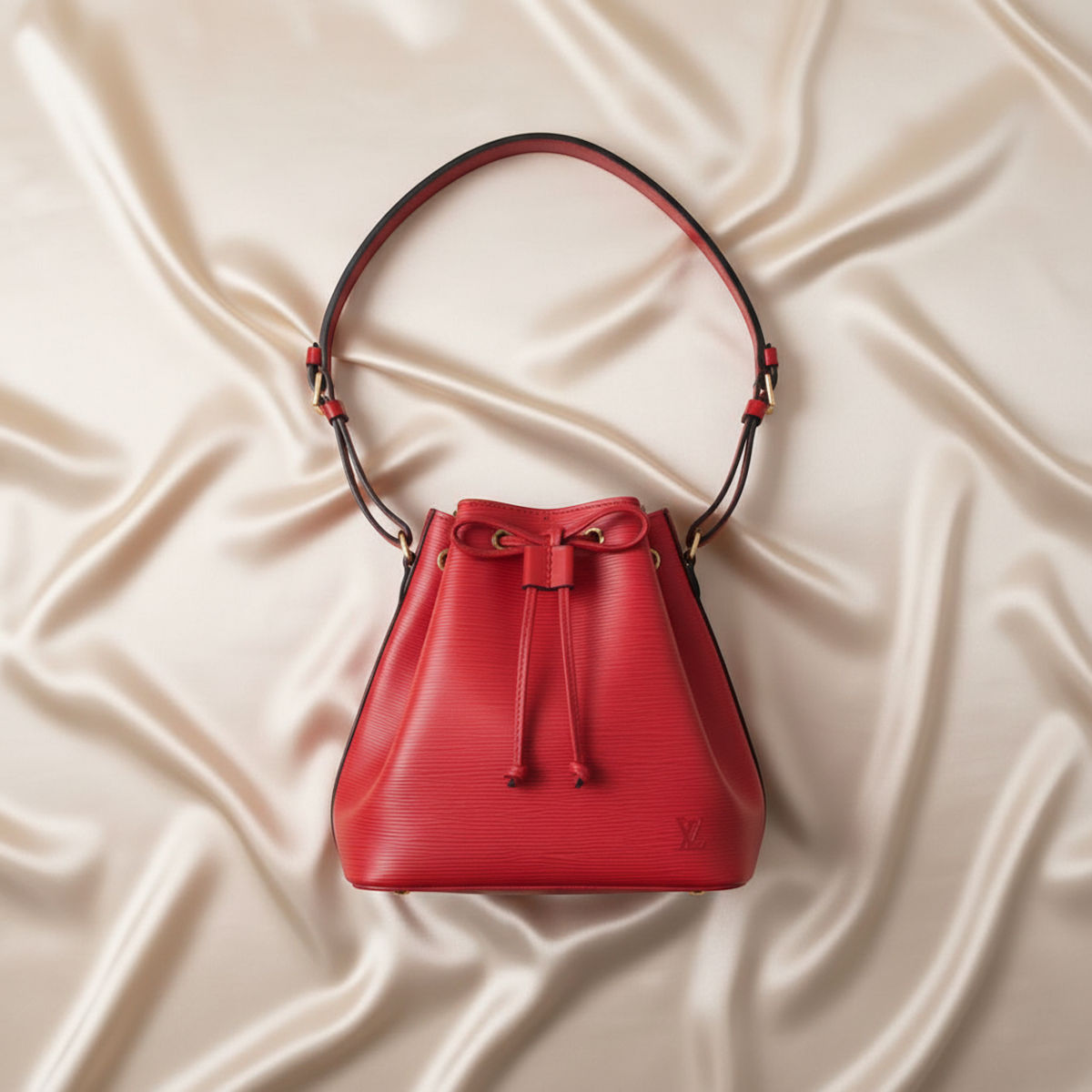 Louis Vuitton Epi Petit Noe M44107 Women's Shoulder Bag Castilian Red