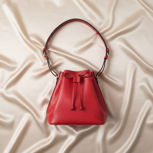 Louis Vuitton Epi Petit Noe M44107 Women's Shoulder Bag Castilian Red