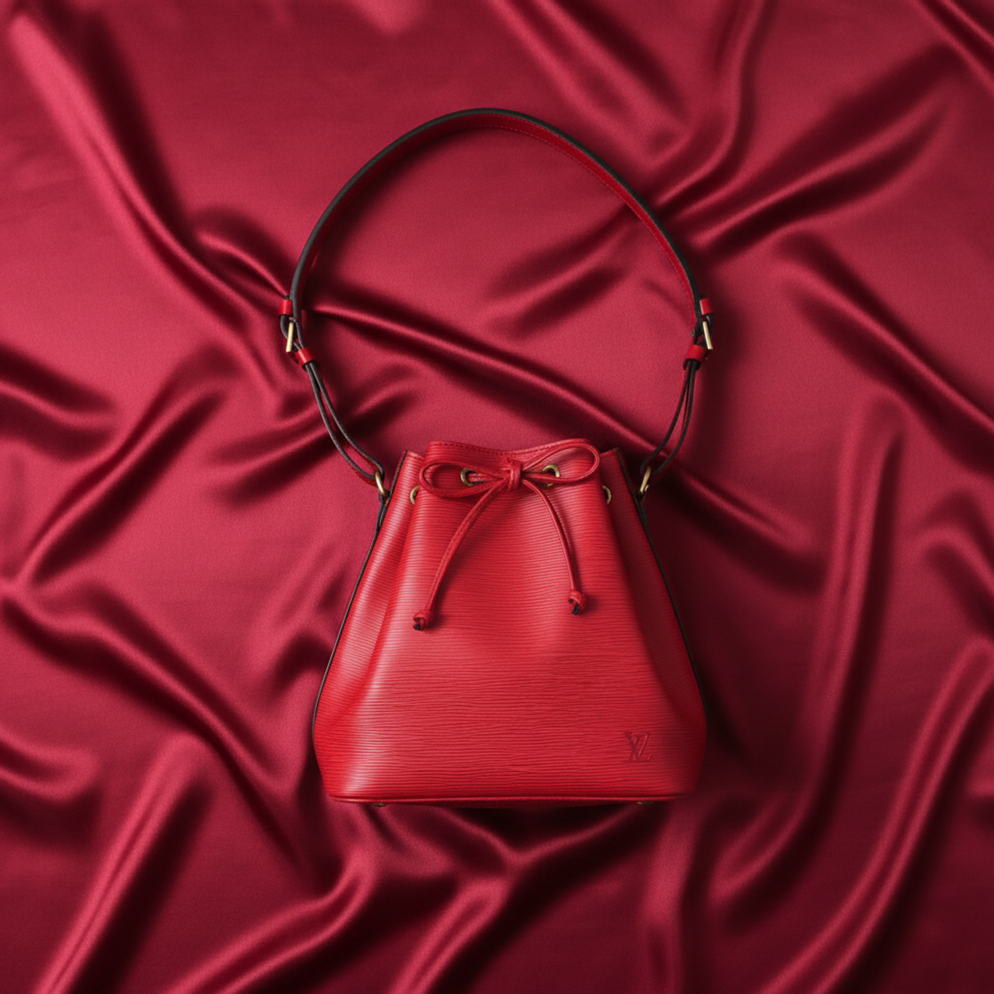 Louis Vuitton Epi Petit Noe M44107 Women's Shoulder Bag Castilian Red
